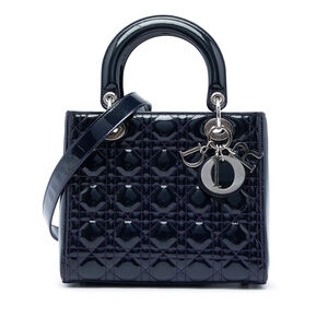 Pre-Loved Dior Medium Patent Cannage Lady Dior